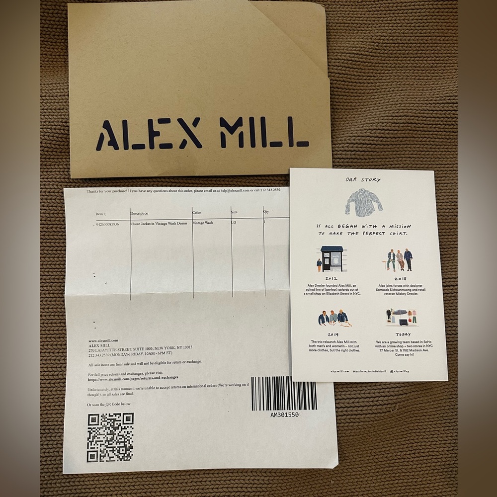 NWT Alex Mill Chore Coat (Not The Britt) Japanese, Indigo Denim. Large. - Picture 5 of 8